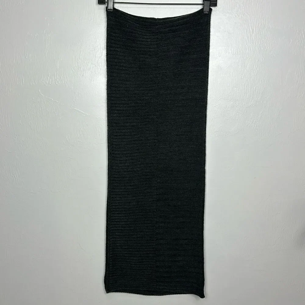 Timberland Black Ribbed Knit Scarf